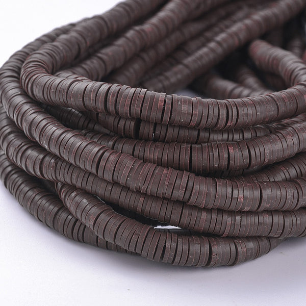 Heishi-Perlen Polymerclay Perlenscheiben 6x1mm 380-400Stk / Strang
