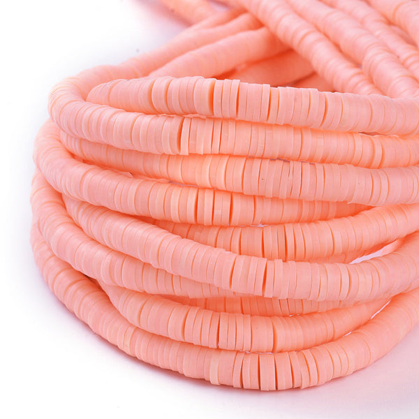 Heishi-Perlen Polymerclay Perlenscheiben 6x1mm 380-400Stk / Strang