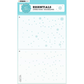 Studio Light  Sweet Stories Mask Stencil Snowfall Hintergrund 15x21cm