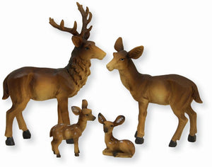 Miniatur-Rehfamilie 4-teilig 2-7cm