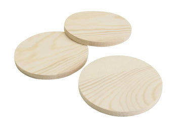 Holzuntersetzer rund natur 8mm 9cm 5 Stück