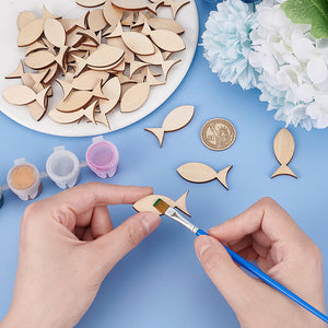 Holz-Fische Lasercut natur 40x20mm/2,5mm Sperrholz 1 Stück