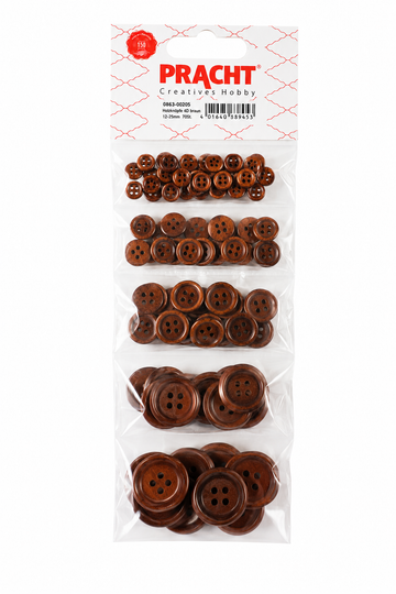 Holzknöpfe Mix 12/15/18/20/25mm 70 Stück / Set