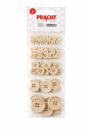 Holzknöpfe Mix 12/15/18/20/25mm 70 Stück / Set