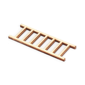 Holzleiter 59x21mm, Sperrholz gelasert, 2,5mm dick, 5 Stk./Pkg