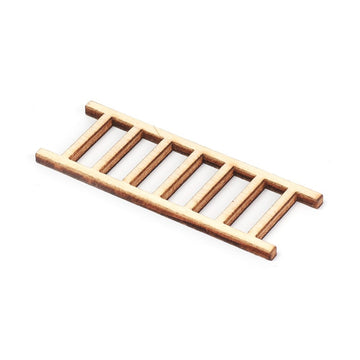 Holzleiter 59x21mm, Sperrholz gelasert, 2,5mm dick, 5 Stk./Pkg