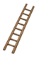 Miniatur Leiter aus Holz dunkel 26cm