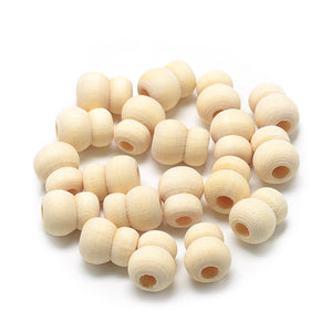 Holzperlen cornsilk 12x10mm 50 Stück