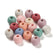 Holzperlen-Mix pastell 10mm 3mm Lochbohrung 70 Stück