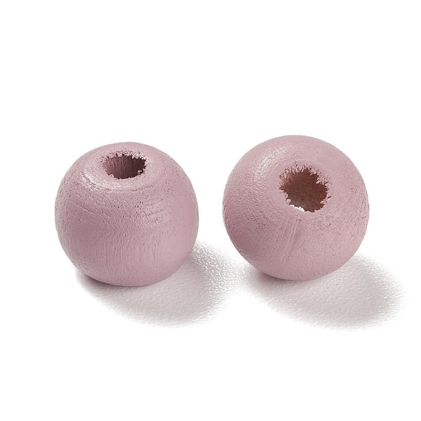 Holzperlen-Mix pastell 10mm 3mm Lochbohrung 70 Stück