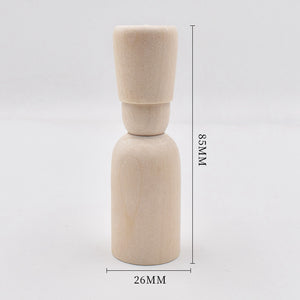 Holzpuppe natur 2,6x8,5cm 1 Stück holzsoldat  Figurenkegel