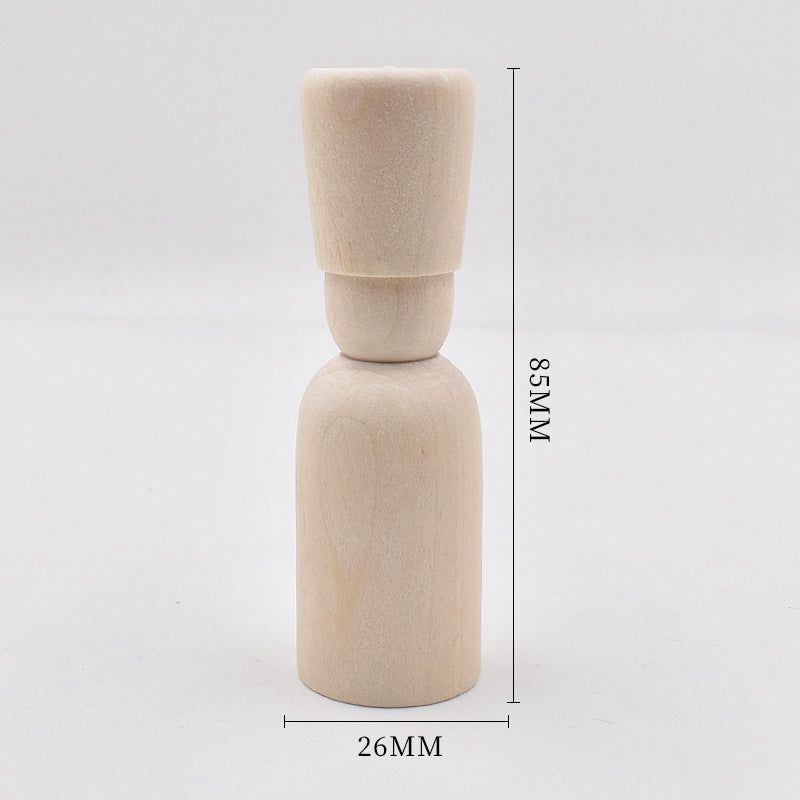 Holzpuppe natur 2,6x8,5cm 1 Stück holzsoldat Figurenkegel