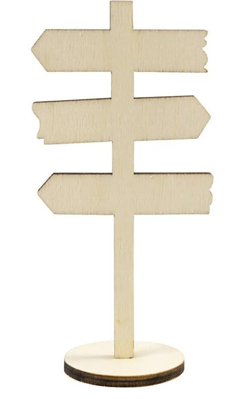 Holzschild mit Sockel 12x6cm