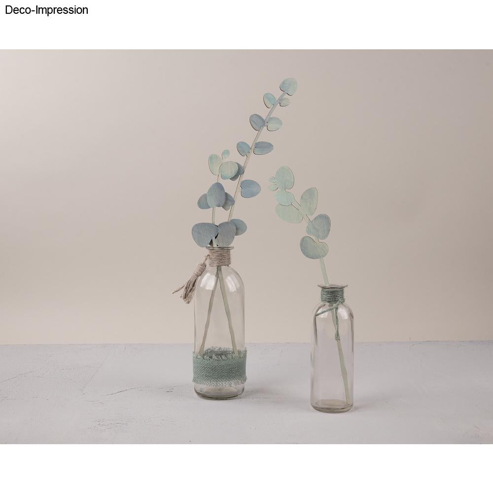 Holzstecker Eukalyptus FSC Mix natur Lasercut 3 Stück 32+42cm