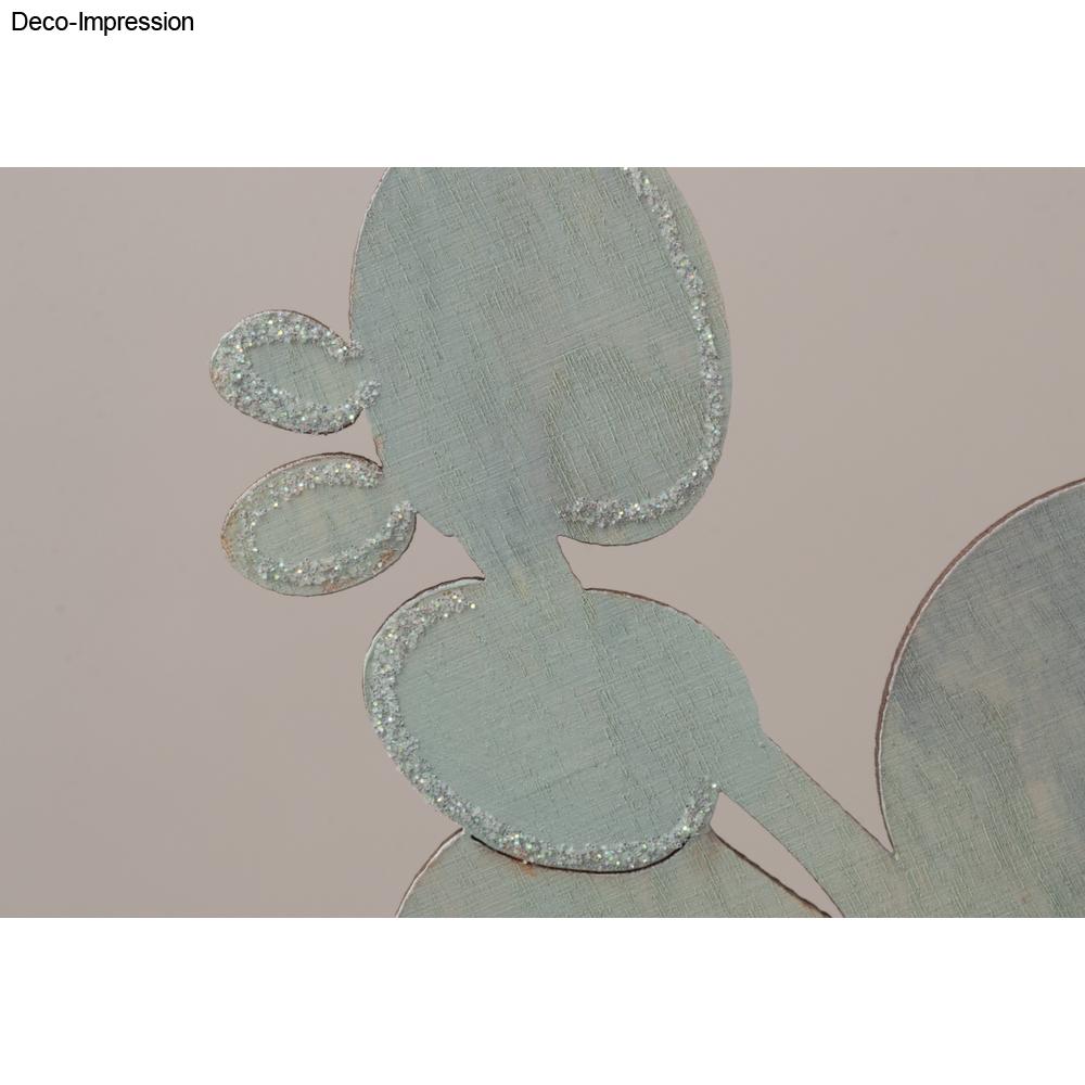 Holzstecker Eukalyptus FSC Mix natur Lasercut 3 Stück 32+42cm