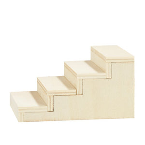 Treppe Miniatur aus Holz natur 10,3x7x5,5cm