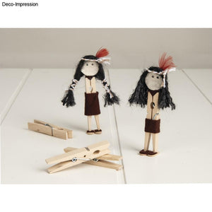 Wäscheklammern aus Holz 72mm 24 Stück