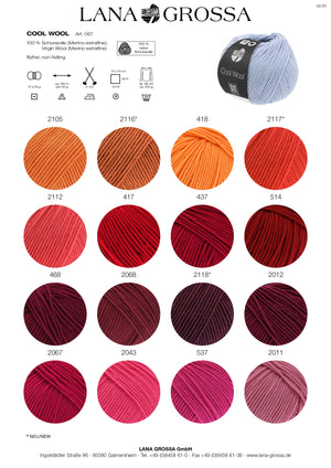 Lana Grossa Cool Wool Uni Merinowolle extrafein 50g / 160m