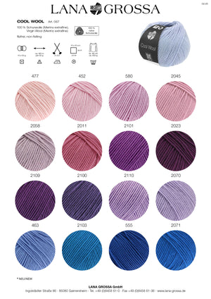 Lana Grossa Cool Wool Uni Merinowolle extrafein 50g / 160m