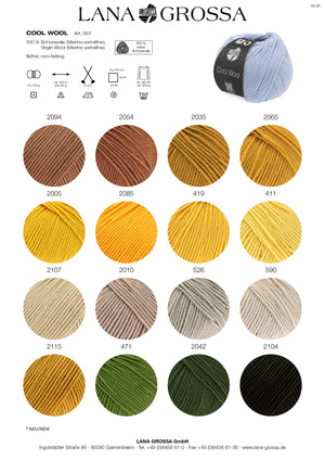 Lana Grossa Cool Wool Uni Merinowolle extrafein 50g / 160m