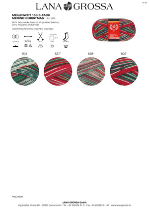 Lana Grossa Meilenweit 6-fach 150 Merino Christmas 150g / 390m