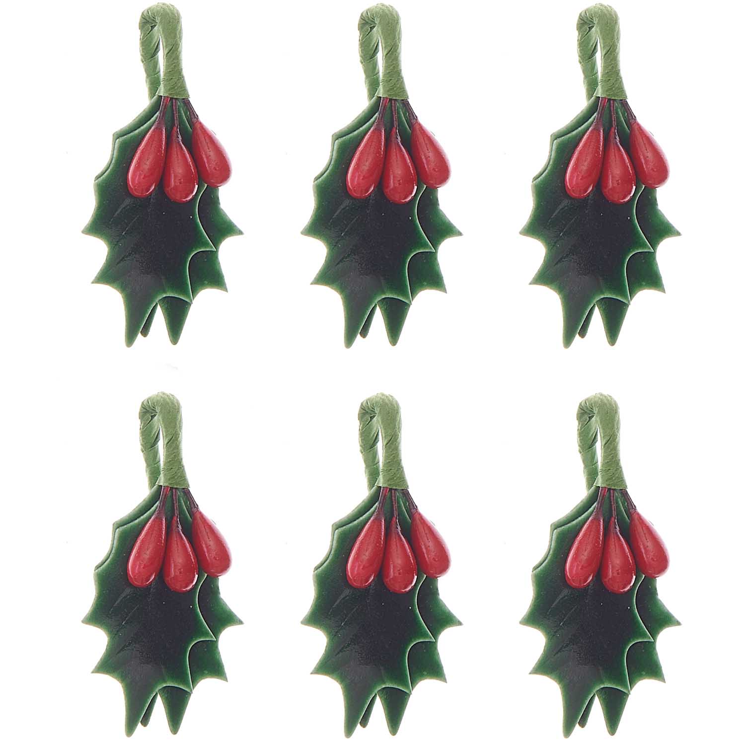 Ilex Drahtstiel 6,5cm 6 Stück