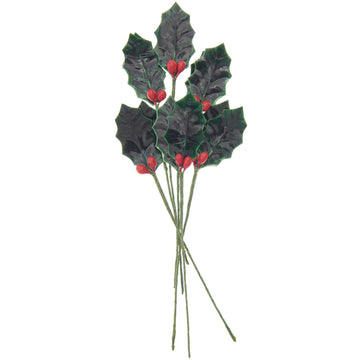 Ilex Drahtstiel 17x2,5cm 6 Stück