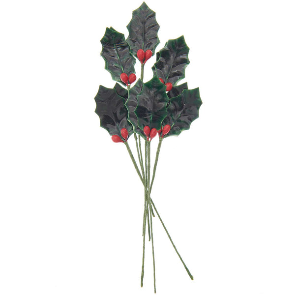 Ilex Drahtstiel 17x2,5cm 6 Stück