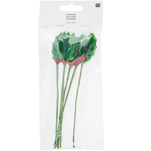 Ilex Drahtstiel 17x2,5cm 6 Stück