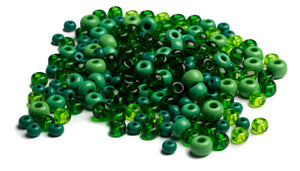 Indianerperlen Mix transparent opak 100g 5-8mm