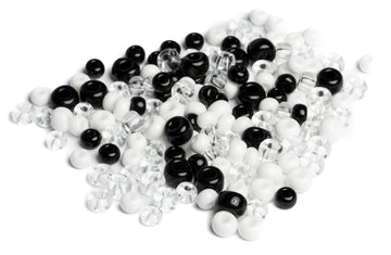 Indianerperlen Mix transparent opak 100g 5-8mm