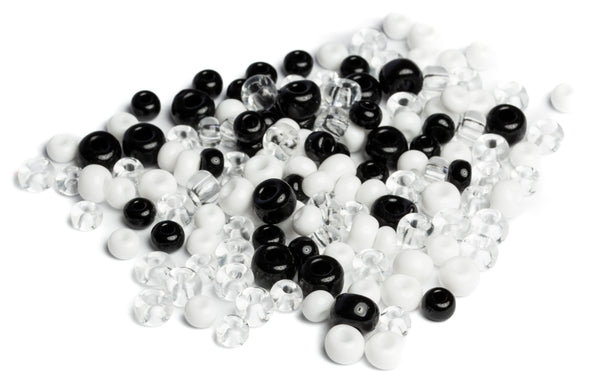 Indianerperlen Mix transparent opak 100g 5-8mm