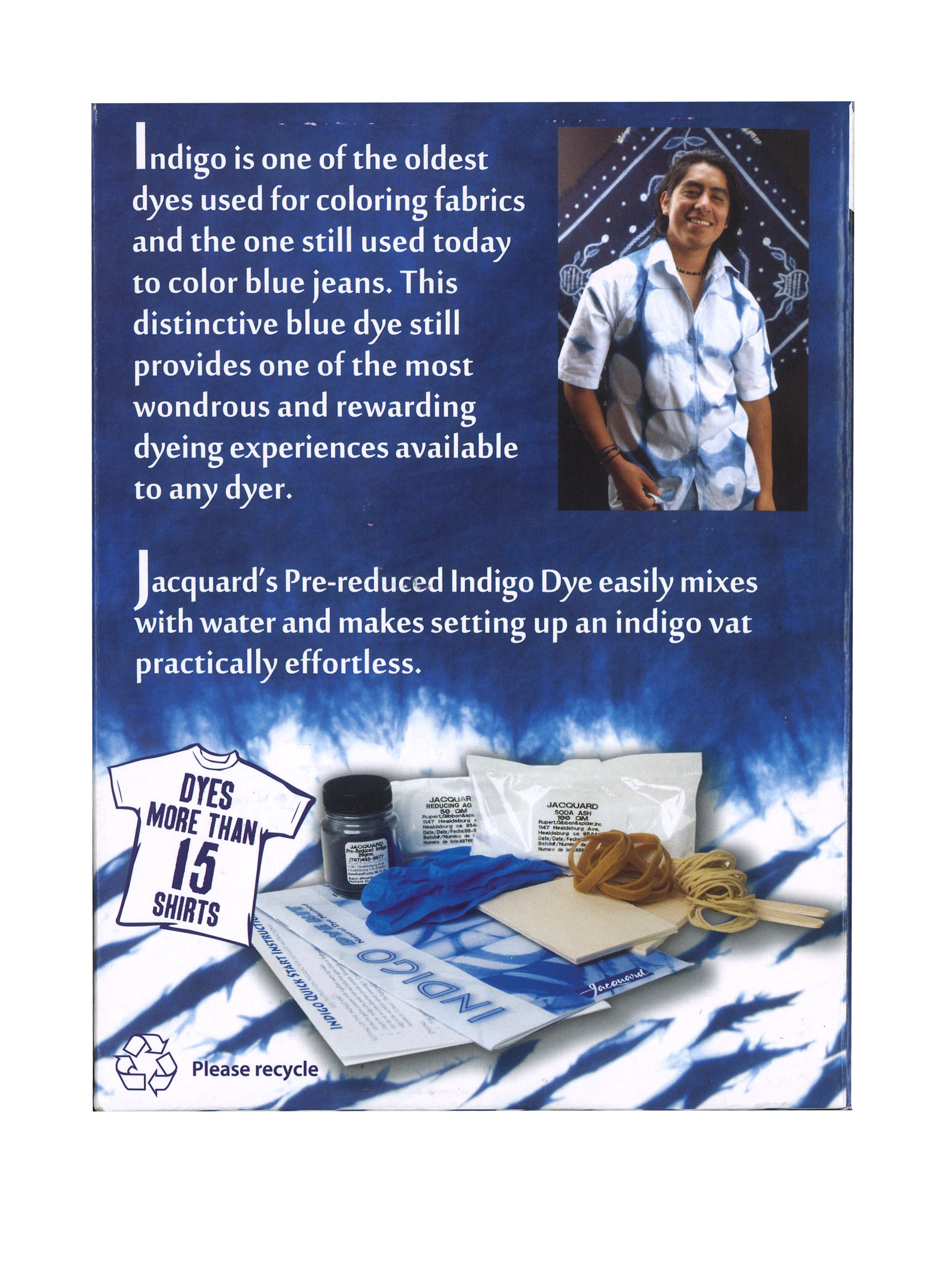 Indigo Tie Die Kit Indigofärbung-natürliche Färbemethode
