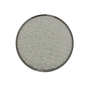 Japanische Miyuki Rocailles Glasperlen pearl white 2,2mm 12g / Dose