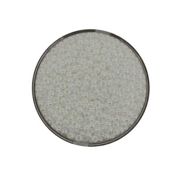 Japanische Miyuki Rocailles Glasperlen pearl white 2,2mm 12g / Dose