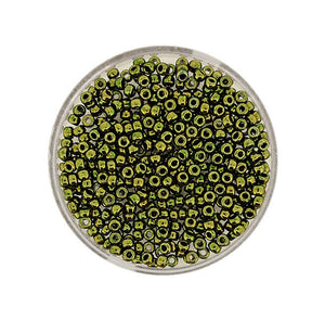 Japanische Miyuki Rocailles metallic olivine 2,2mm 5g / Dose