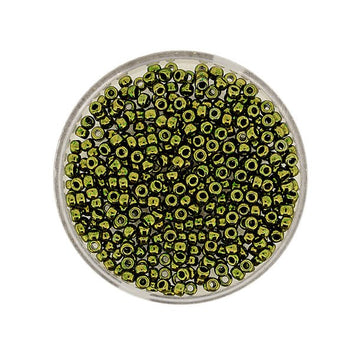 Japanische Miyuki Rocailles metallic olivine 2,2mm 5g / Dose