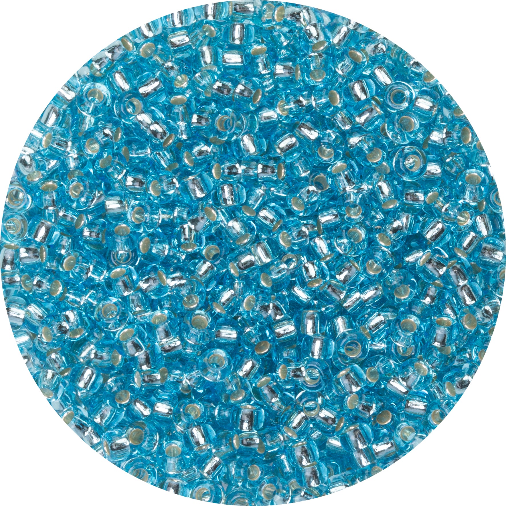 Japanische Miyuki Rocailles transparet silverlined 2,2mm 12g/Dose