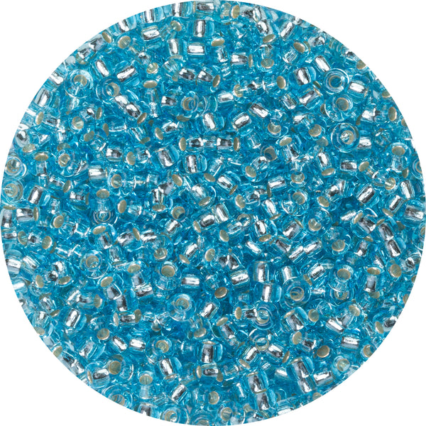 Japanische Miyuki Rocailles transparet silverlined 2,2mm 12g/Dose