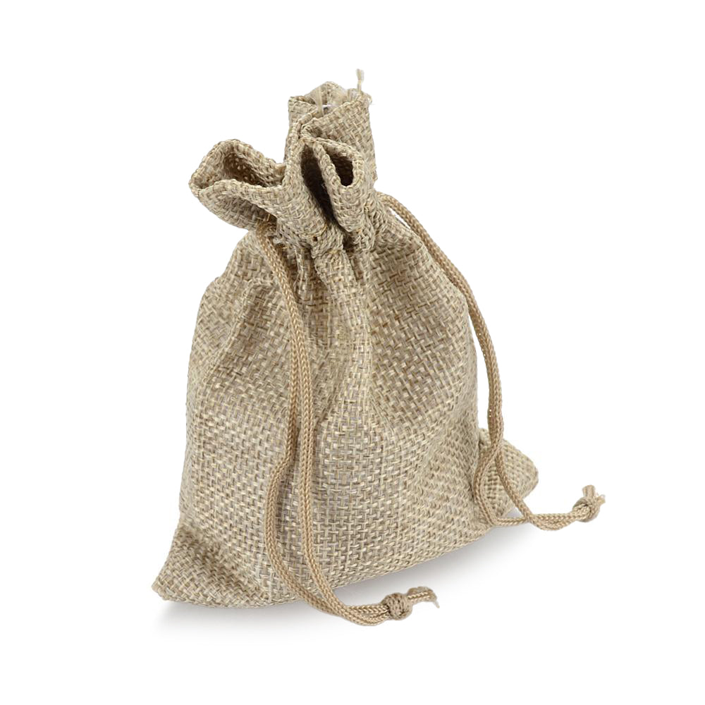 Geschenkbeutel in Jute-Optik mit Zugband 20x30cm