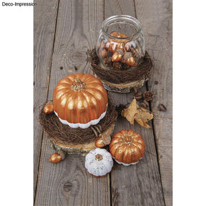 Styropor-Kürbis-Set 3-teilig roh, 1x 7x6cm/2x 6x4cm