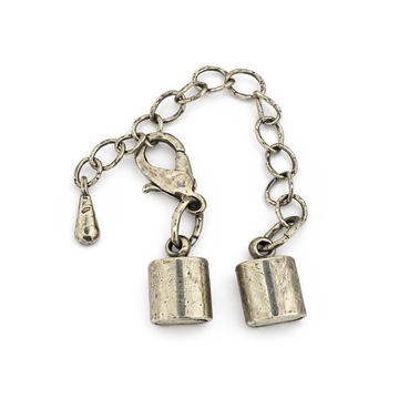 Kappelverschluss 6mm altsilber mit Karabinerverschluss