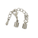 Kappelverschluss 4mm mit Karabiner, altsilber pro Set Klebeverschluss