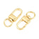 Karabiner mit Drehgelenk golden 41x16,5mm 1 Stück