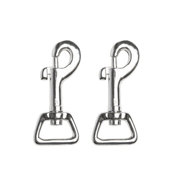 Karabinerhaken 20x64mm gerader Wirbel 2 Stück