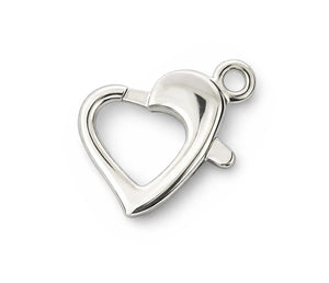 Karabinerverschluss herzförmig 10x10mm 2 Stück
