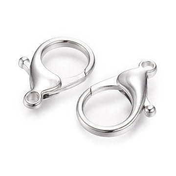 Schmuck-Karabiner platinfarbig 35mm 1 Stück