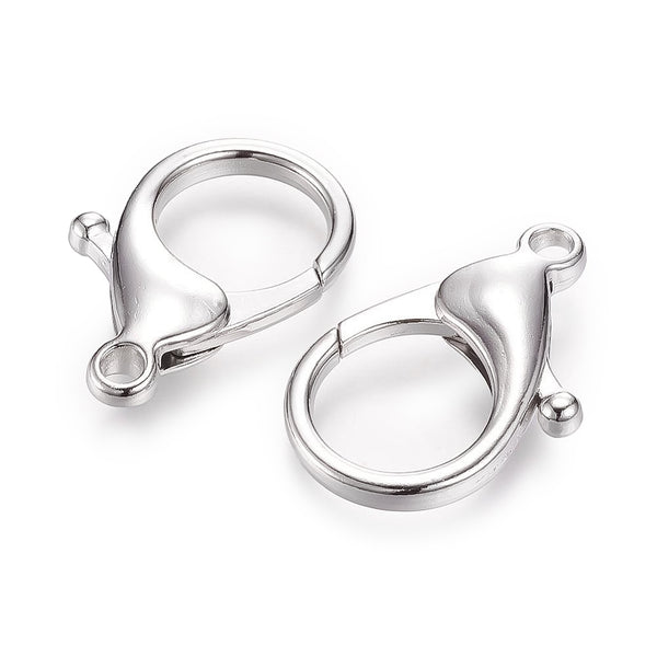 Schmuck-Karabiner platinfarbig 35mm 1 Stück