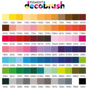 Karin Markers Decobrush Pigment Acrylmarker mit Pinselspitze 84 verschiedene Farben einzelne Stifte