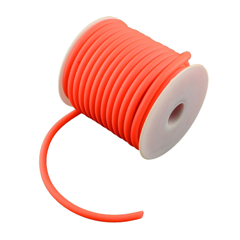 Kautschukschlauch hohl 5 mm, rot, pro m